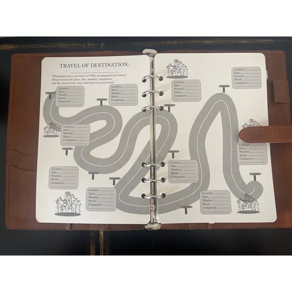 Travel Journal in Brown Vegan Leather New/Unused - Picture 3 of 7